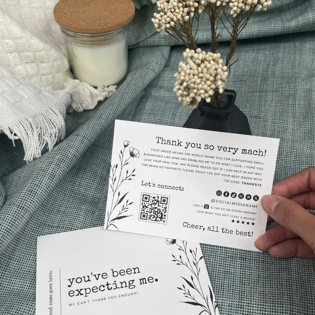 DISONTAG Small Business Editable Thank You Card - T15