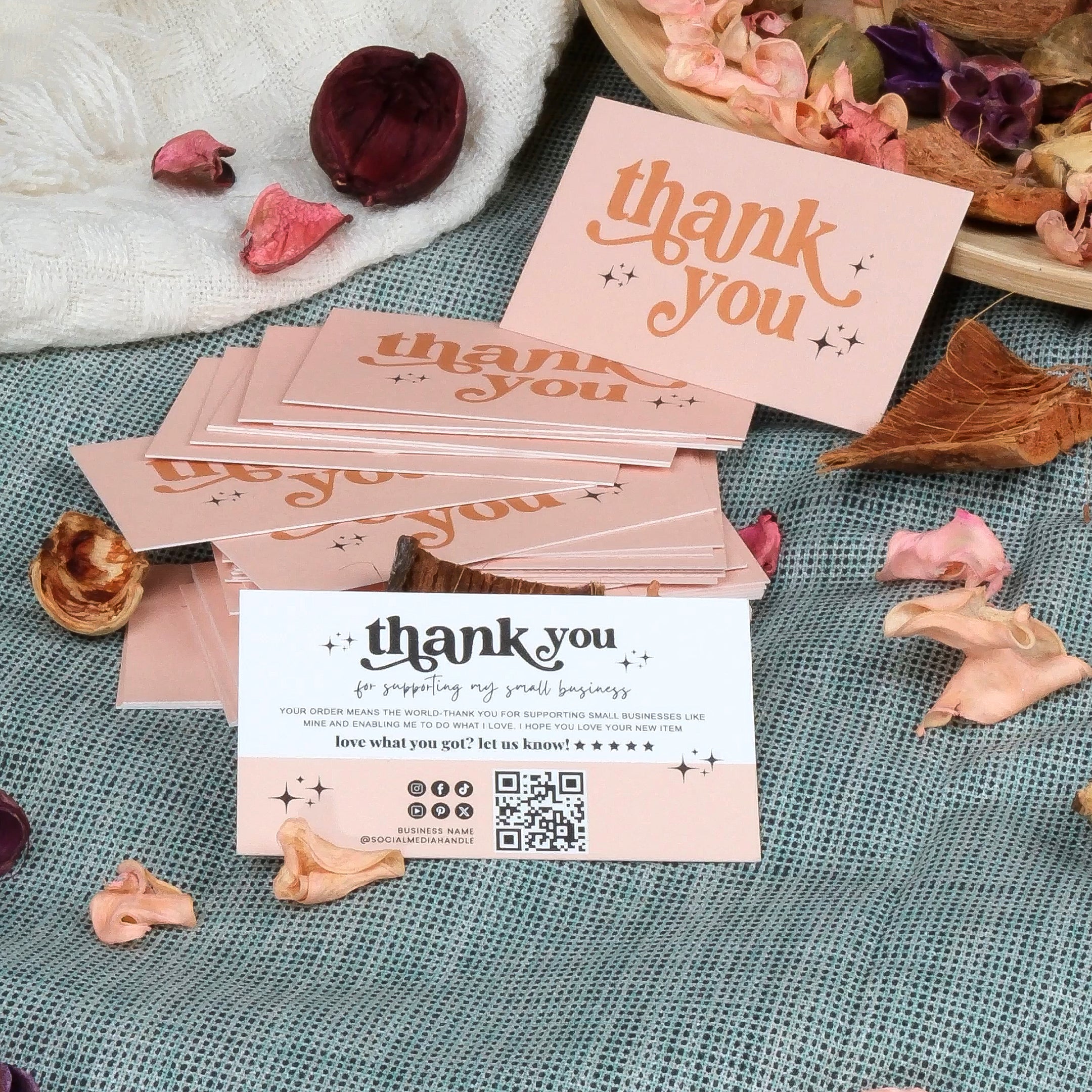 DISONTAG Small Business Editable Thank You Card - T1