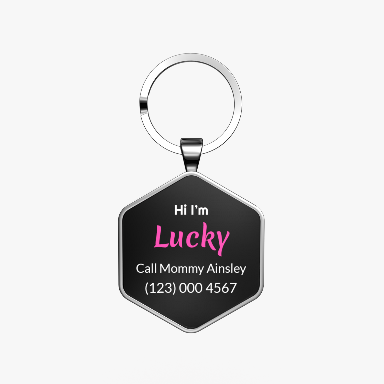 QR code pet tag Colorful text-NO.170915
