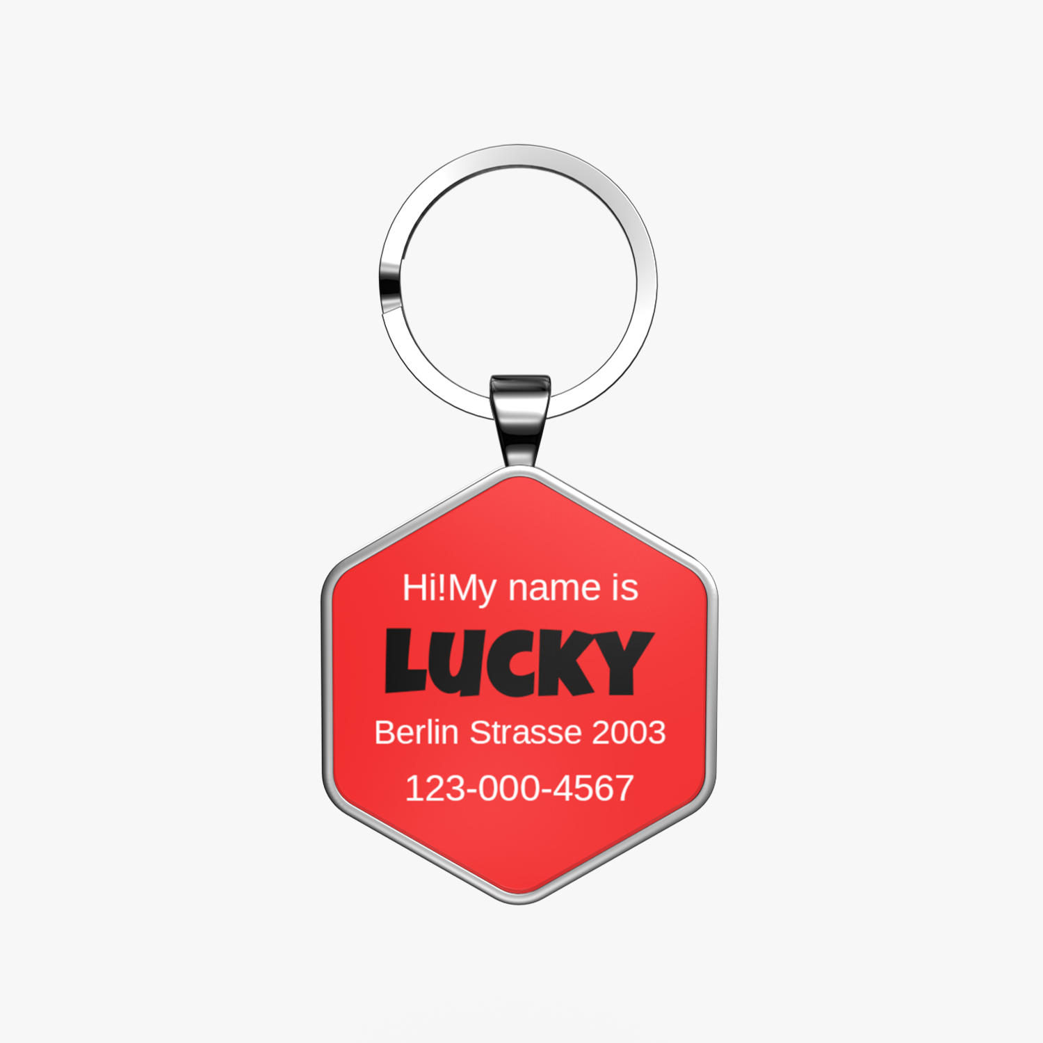 QR code pet tag Colorful text-NO.170914