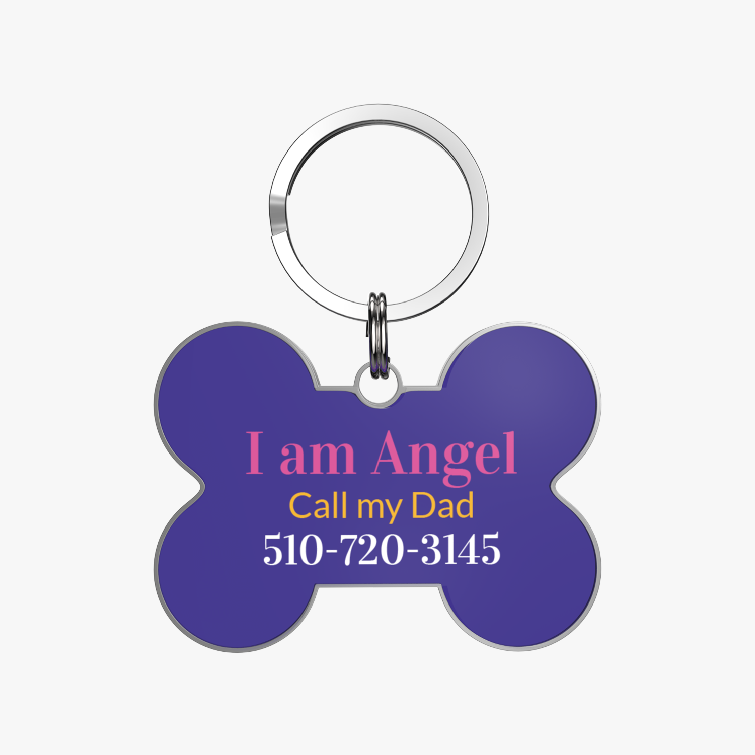 QR code pet tag Colorful text-NO.170920