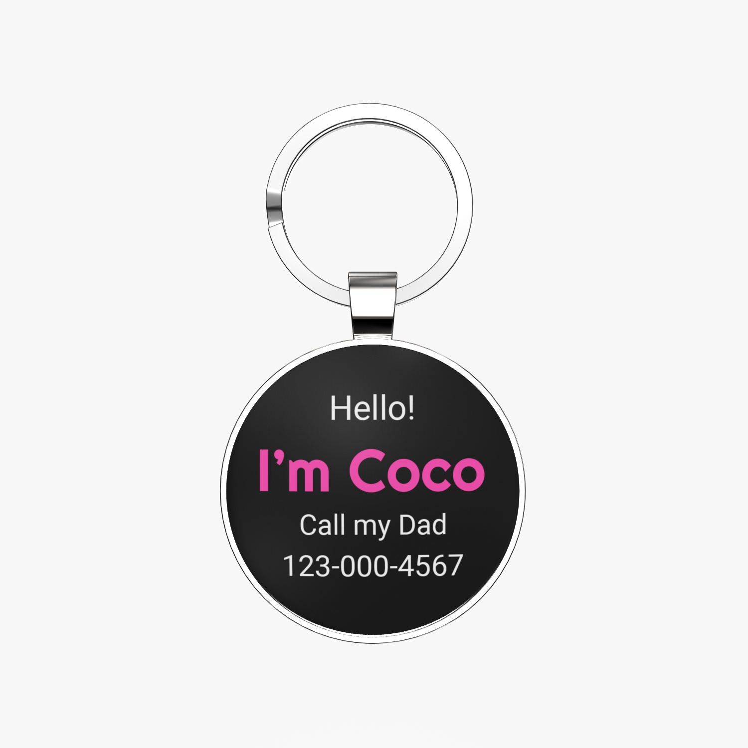 QR code pet tag Colorful text-NO.170908