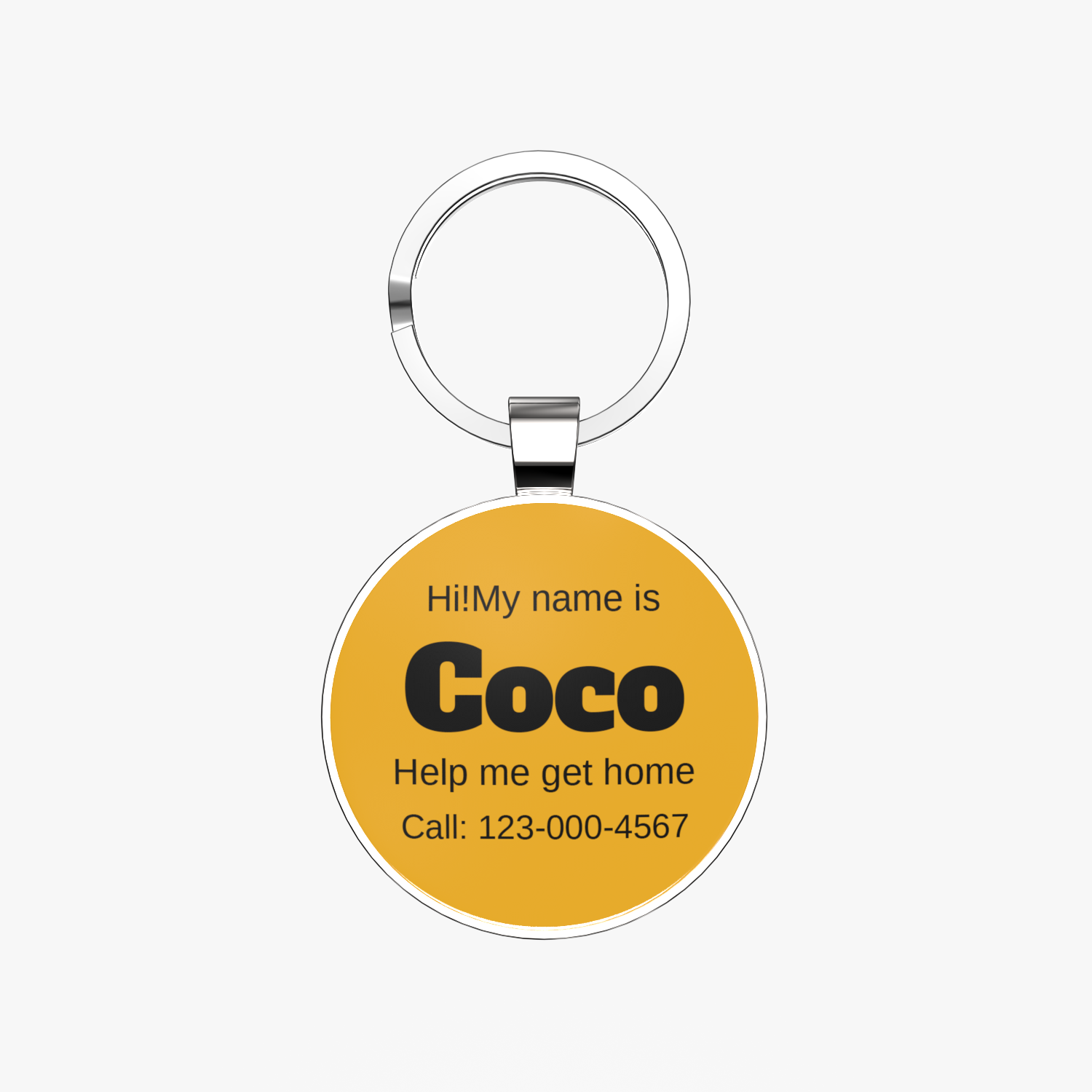 QR code pet tag Colorful text-NO.170906