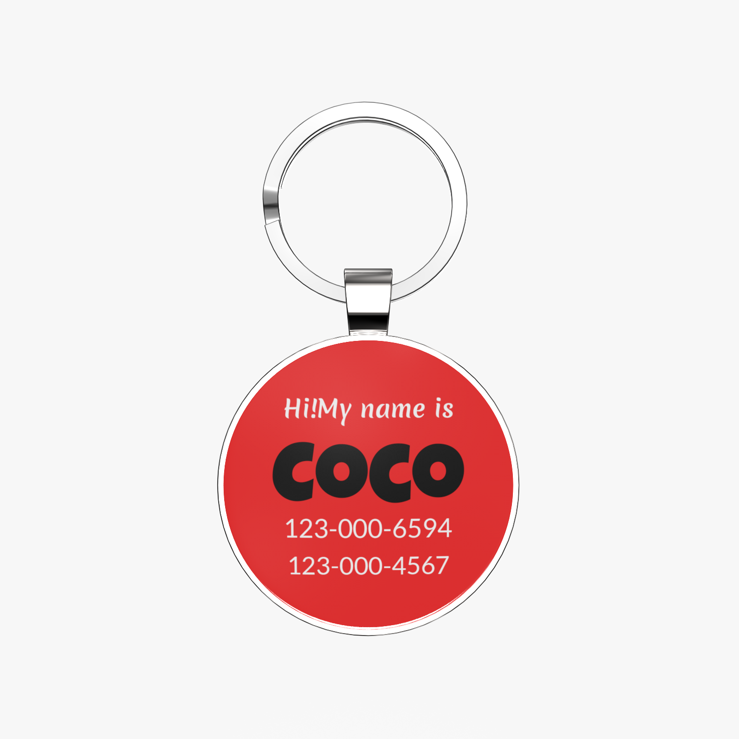 QR code pet tag Colorful text-NO.170907