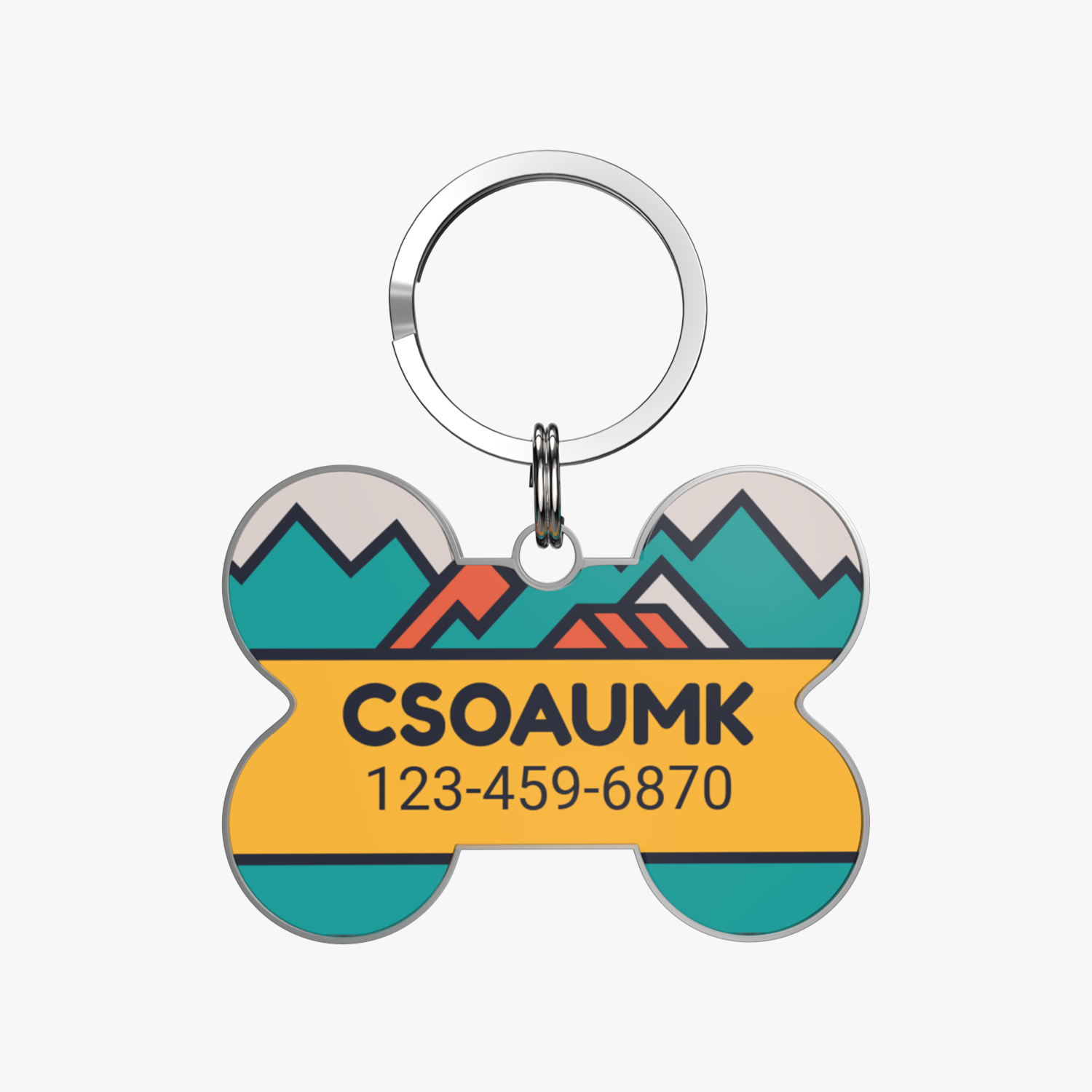 QR code pet tag Colorful text-NO.170925