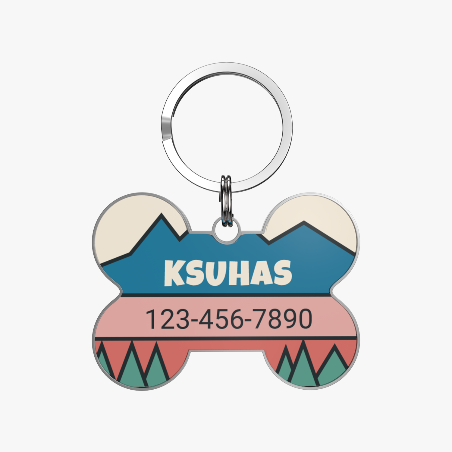 QR code pet tag Colorful text-NO.170926