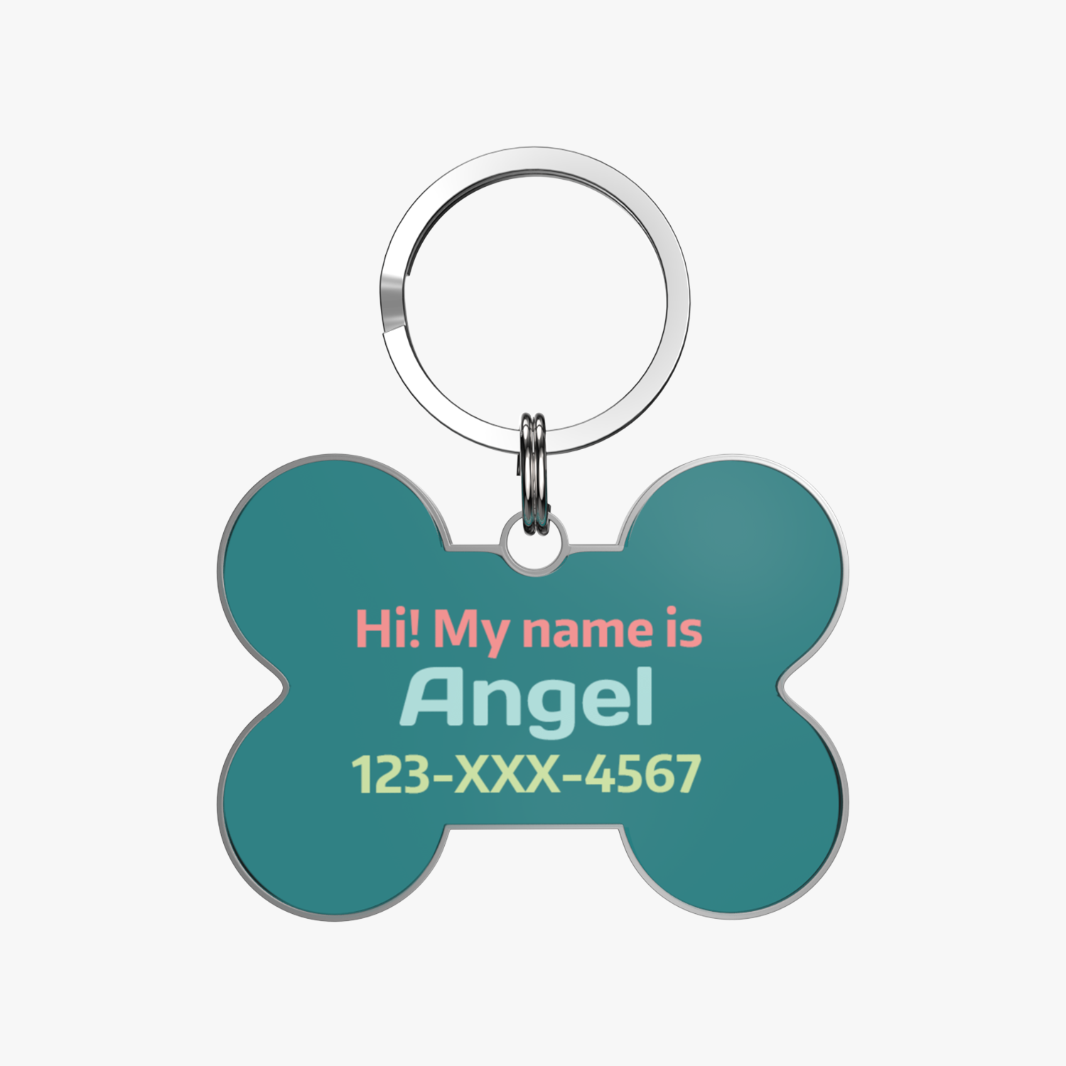 QR code pet tag Colorful text-NO.170917