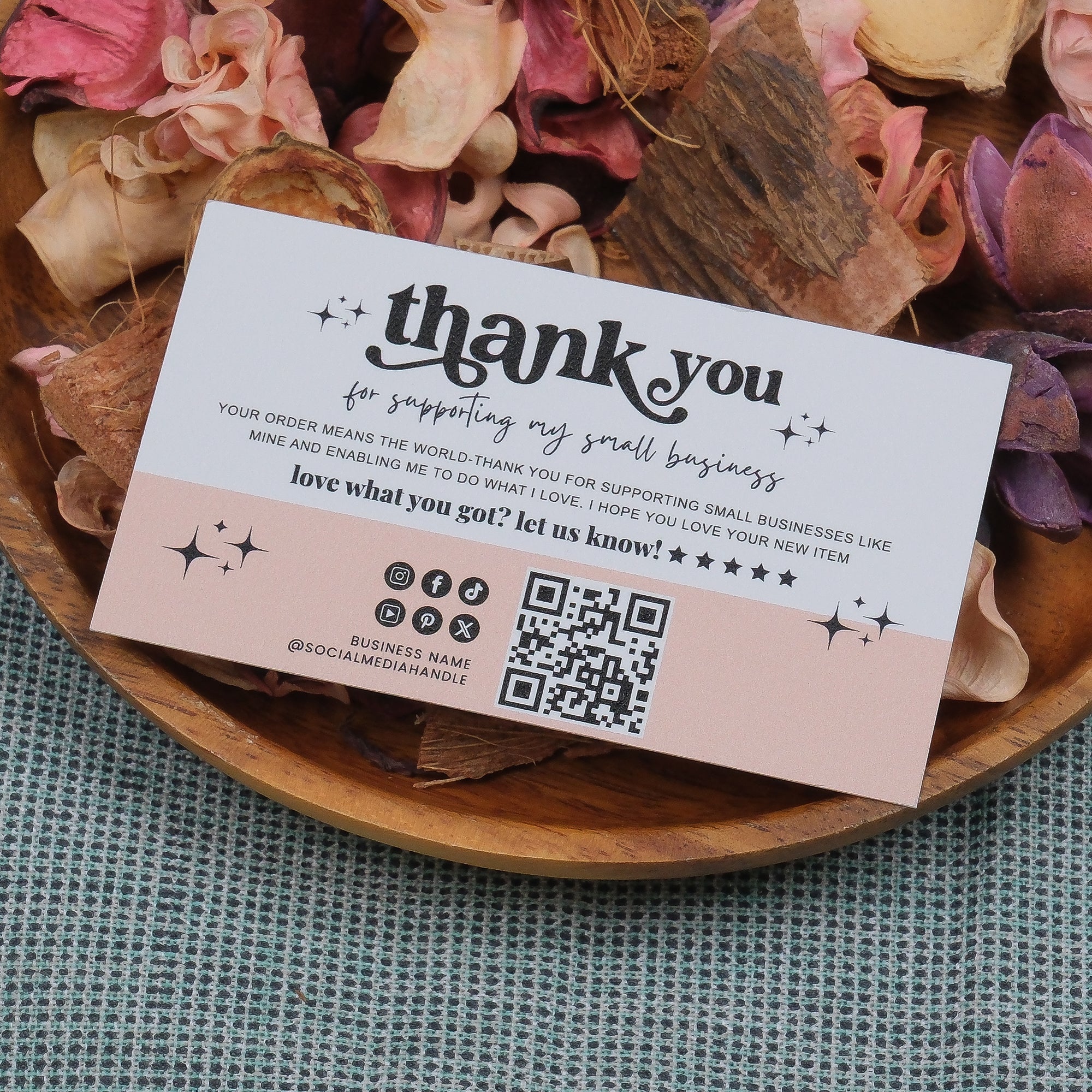 DISONTAG Small Business Editable Thank You Card - T1