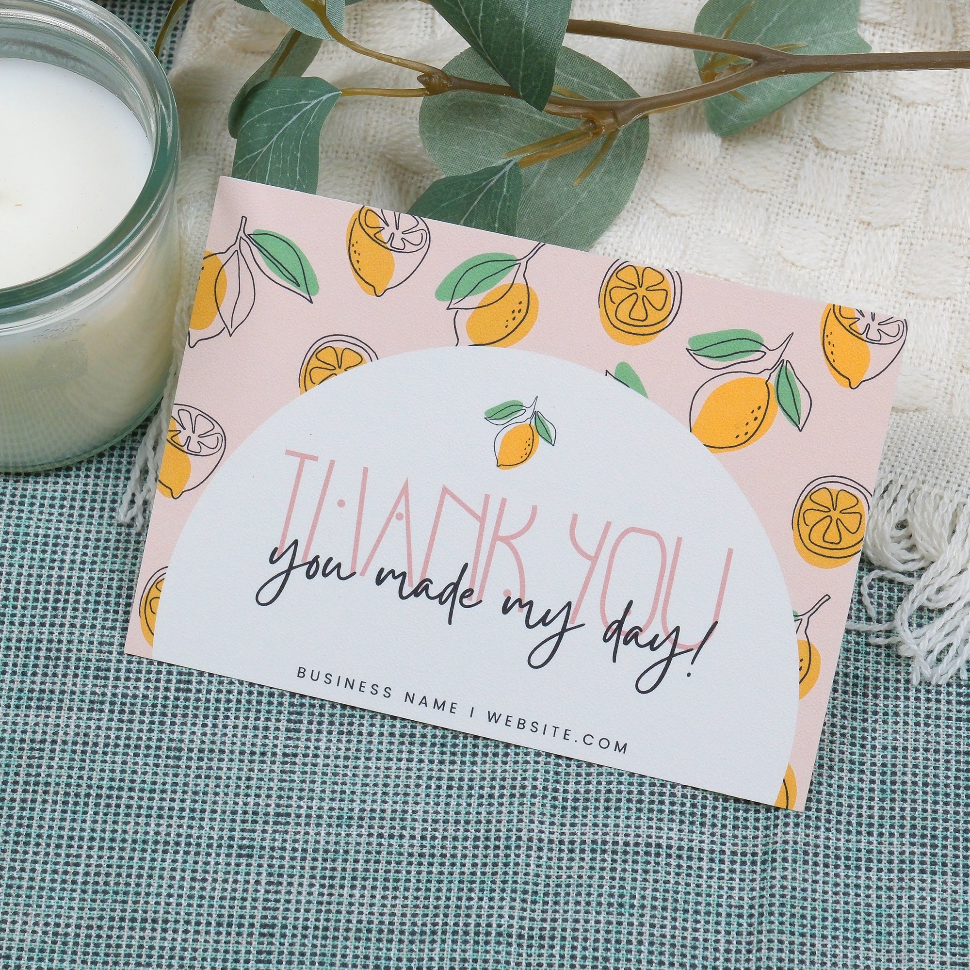 DISONTAG Small Business Editable Thank You Card - T17