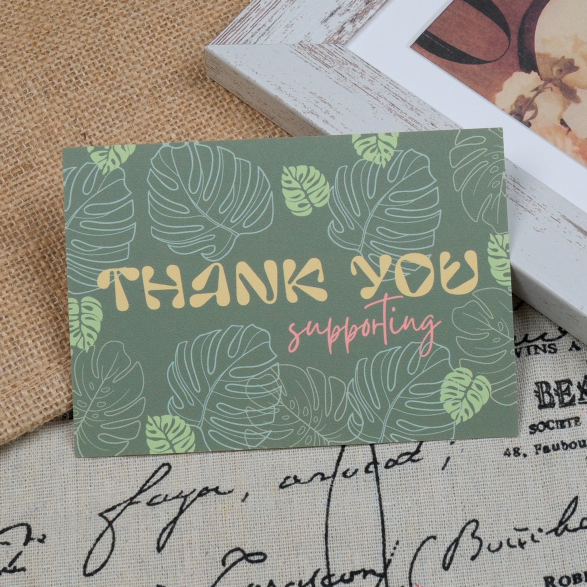 DISONTAG Small Business Editable Thank You Card - T19