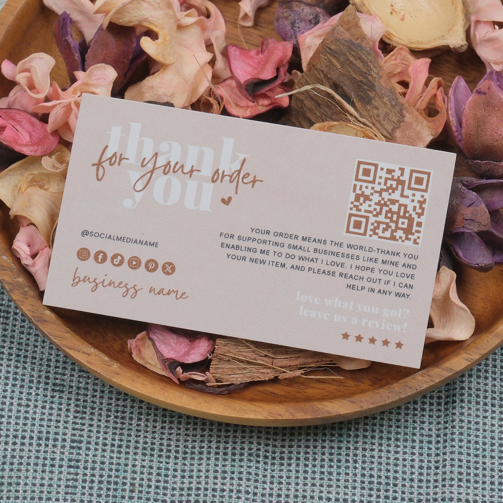 DISONTAG Small Business Editable Thank You Card - T3