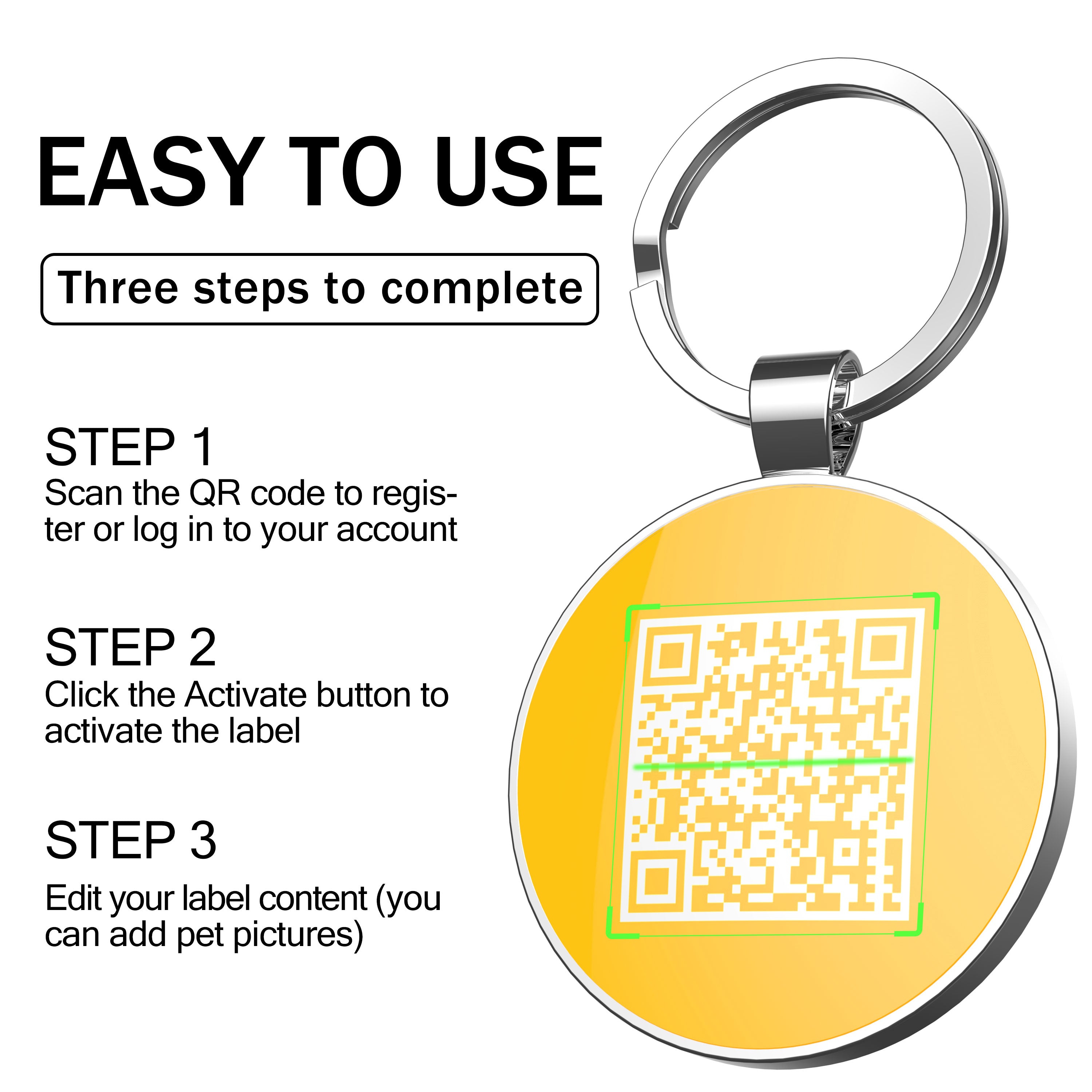 QR code pet tag Pet paws-NO.140602