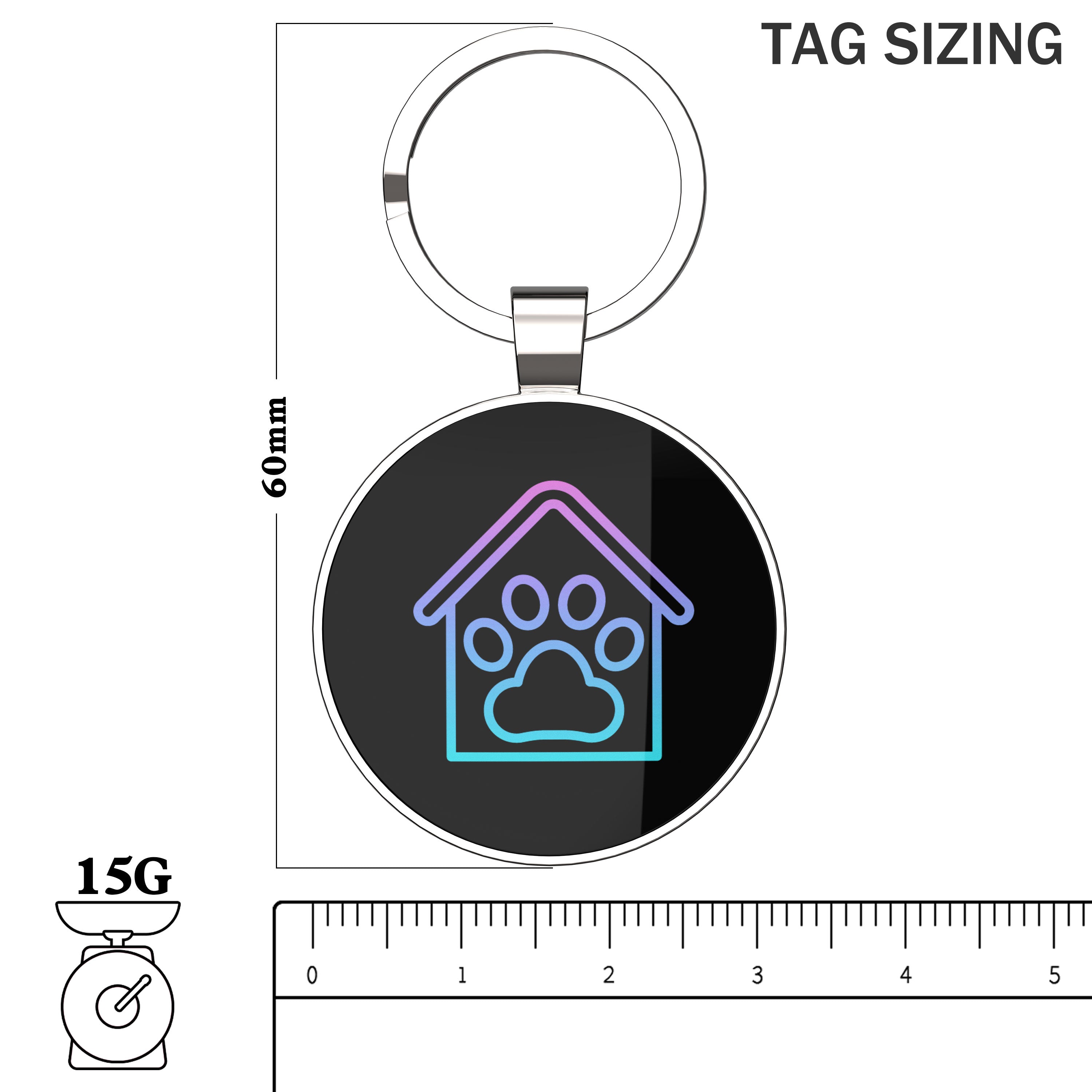 QR code pet tag Pet paws-NO.140601