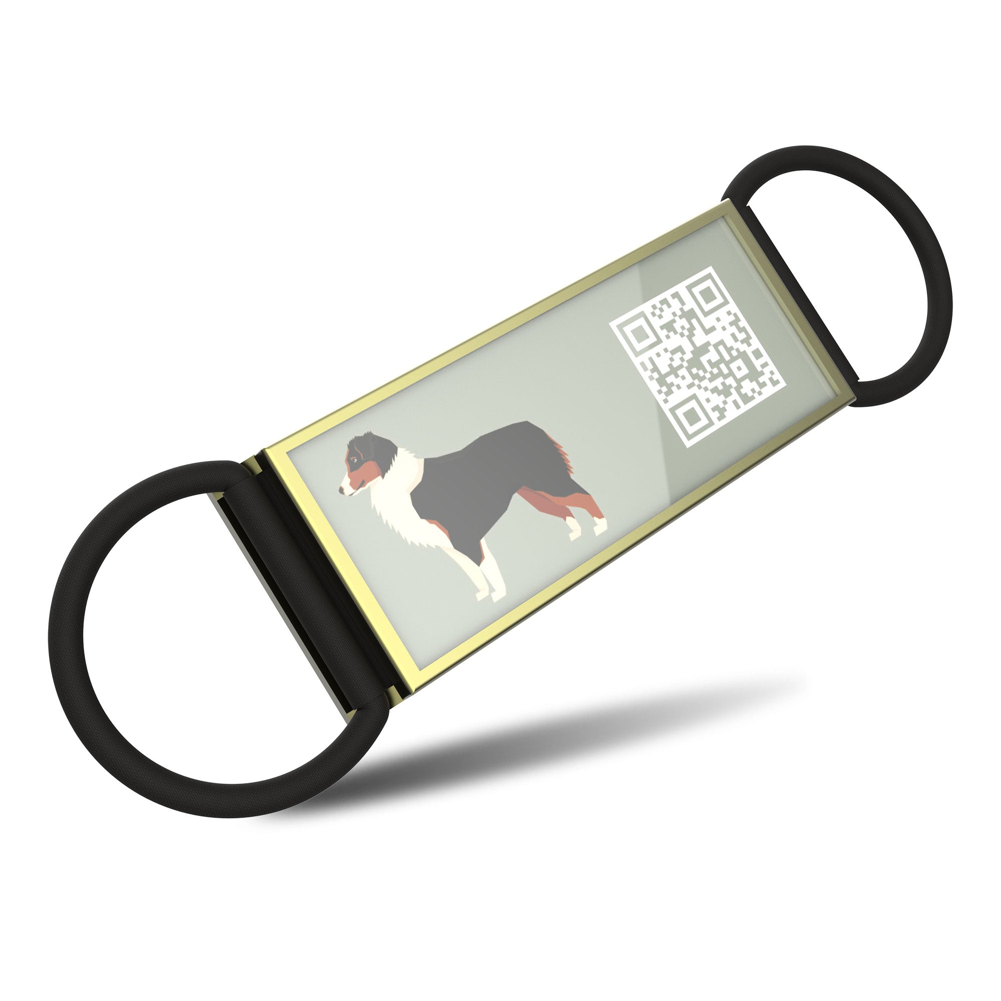 QR code pet tag Silent dog breeds tags-Australian Shepherd