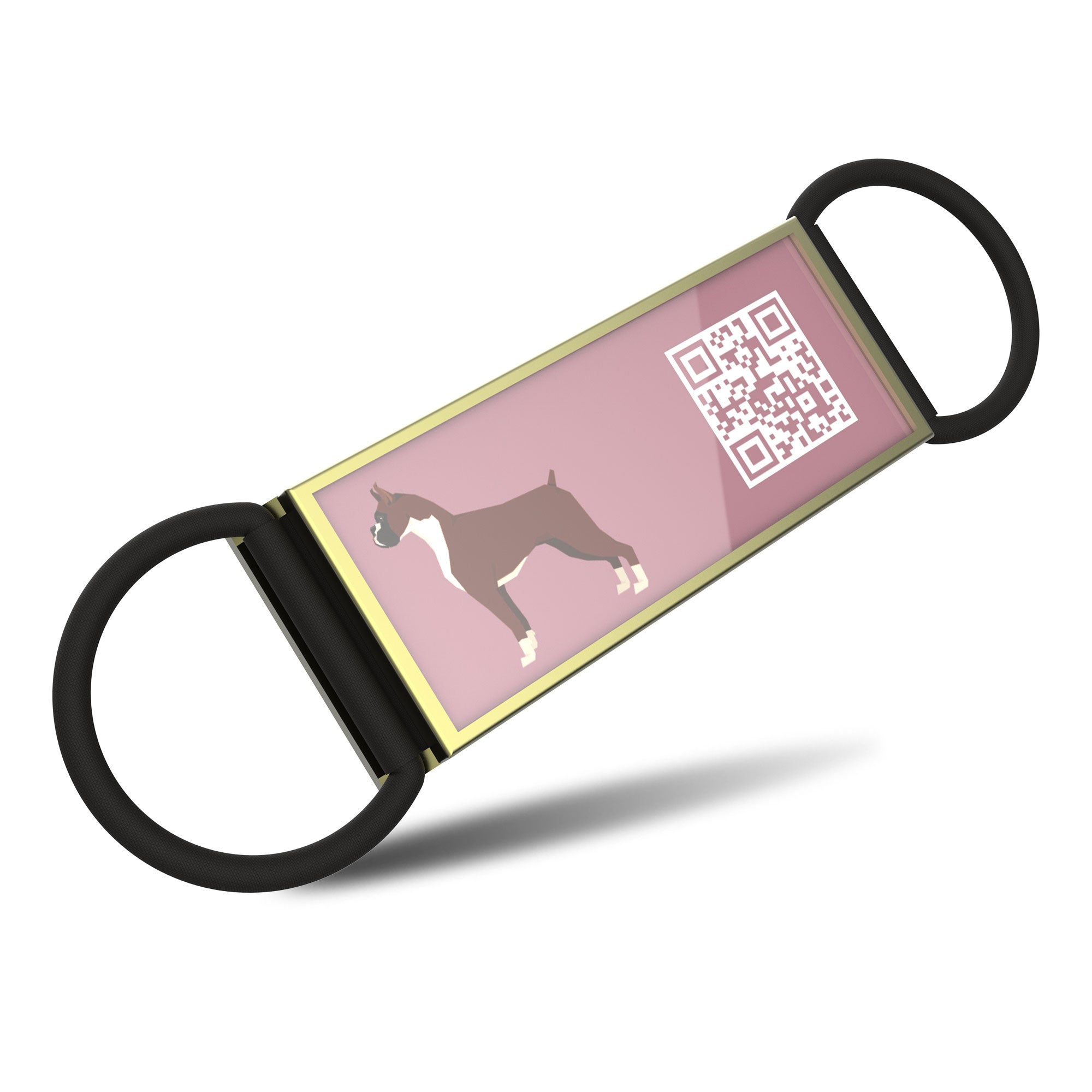 QR code pet tag Silent dog breeds tags-Boxer