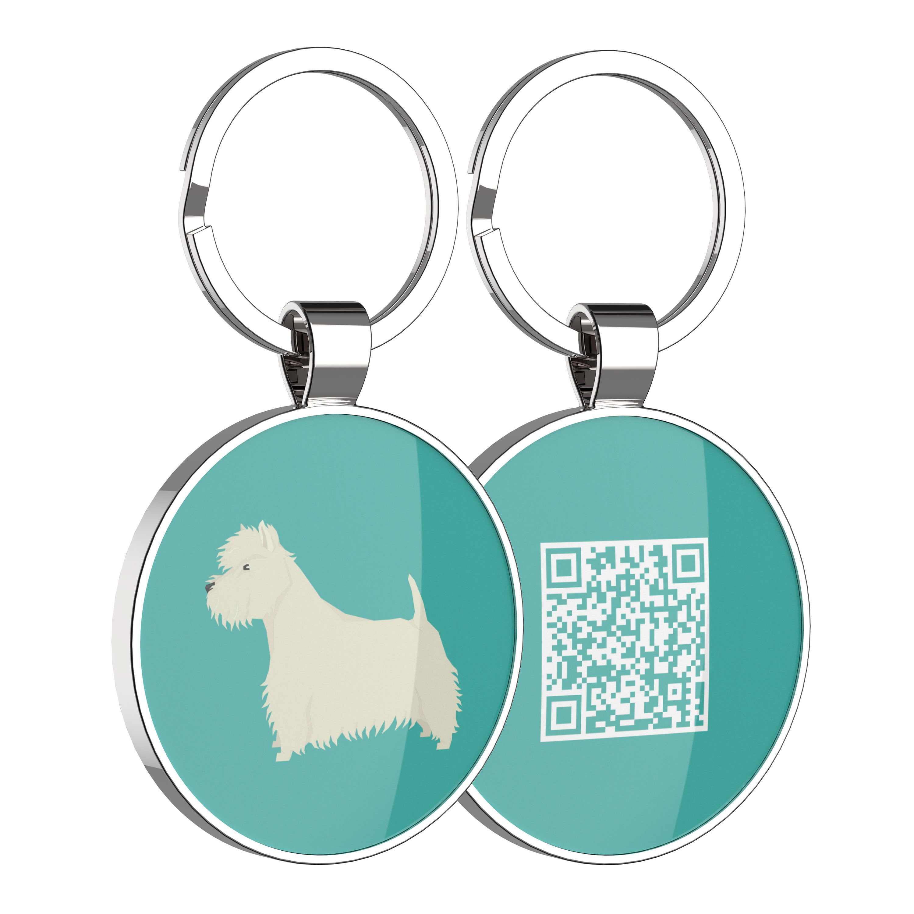 QR code pet tag Dog breeds tags-West Highland White Terrier