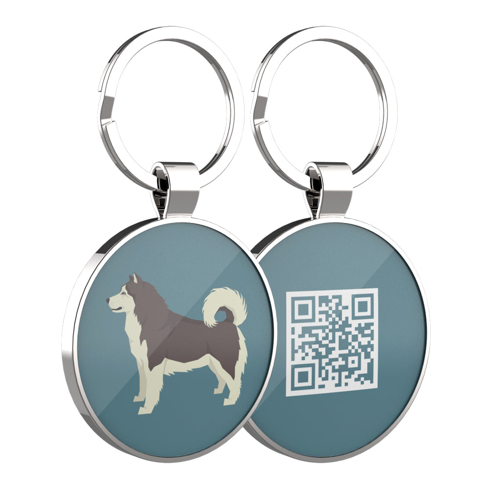 QR code pet tag Dog breeds tags-Alaskan Malamute