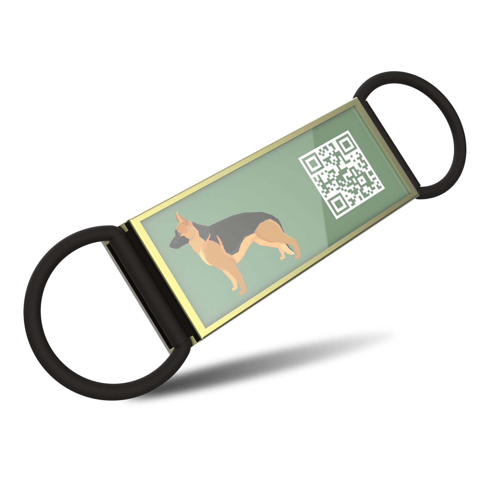 QR code pet tag Silent dog breeds tags-German Shepherd