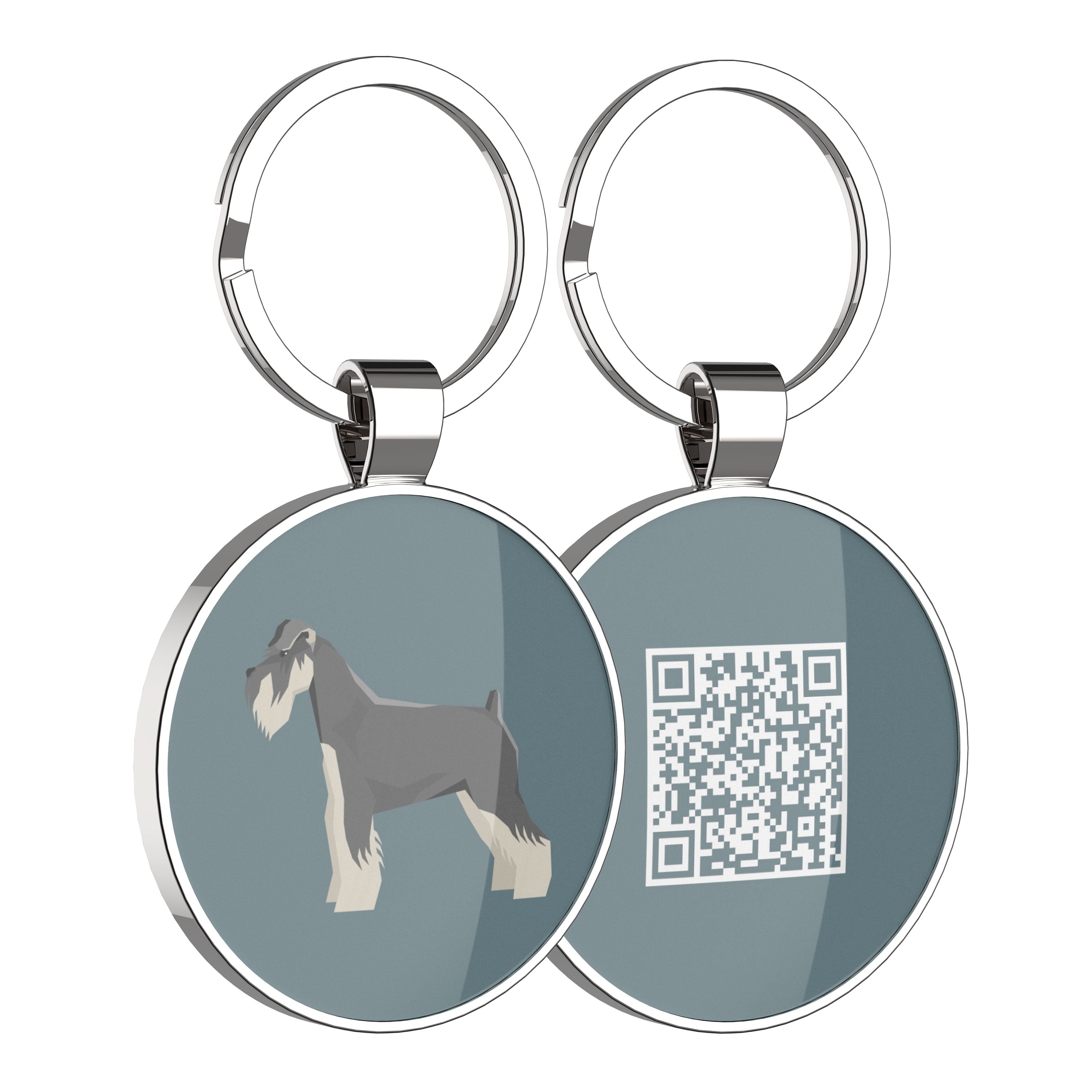 QR code pet tag Dog breeds tags-Schnauzer