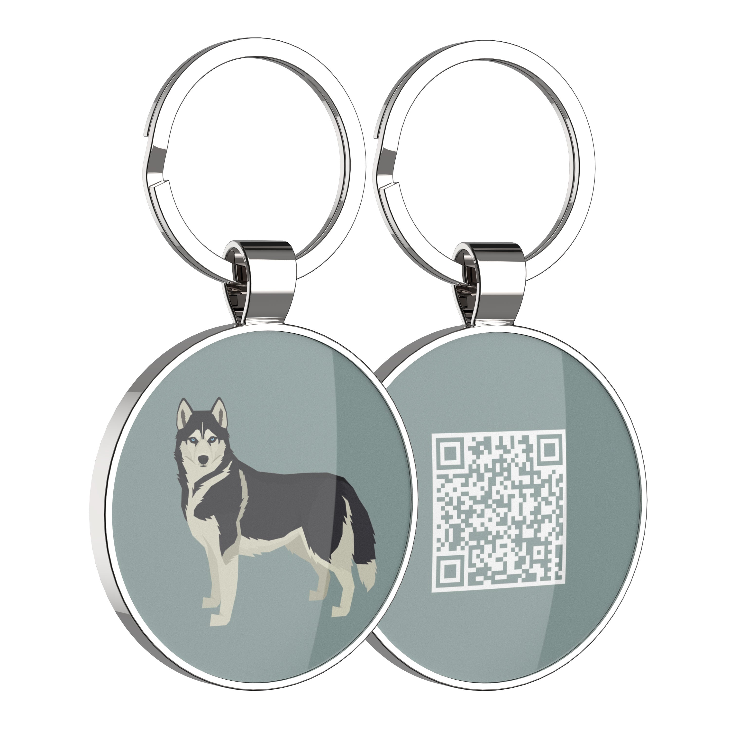 QR code pet tag Dog breeds tags-Siberian Husky