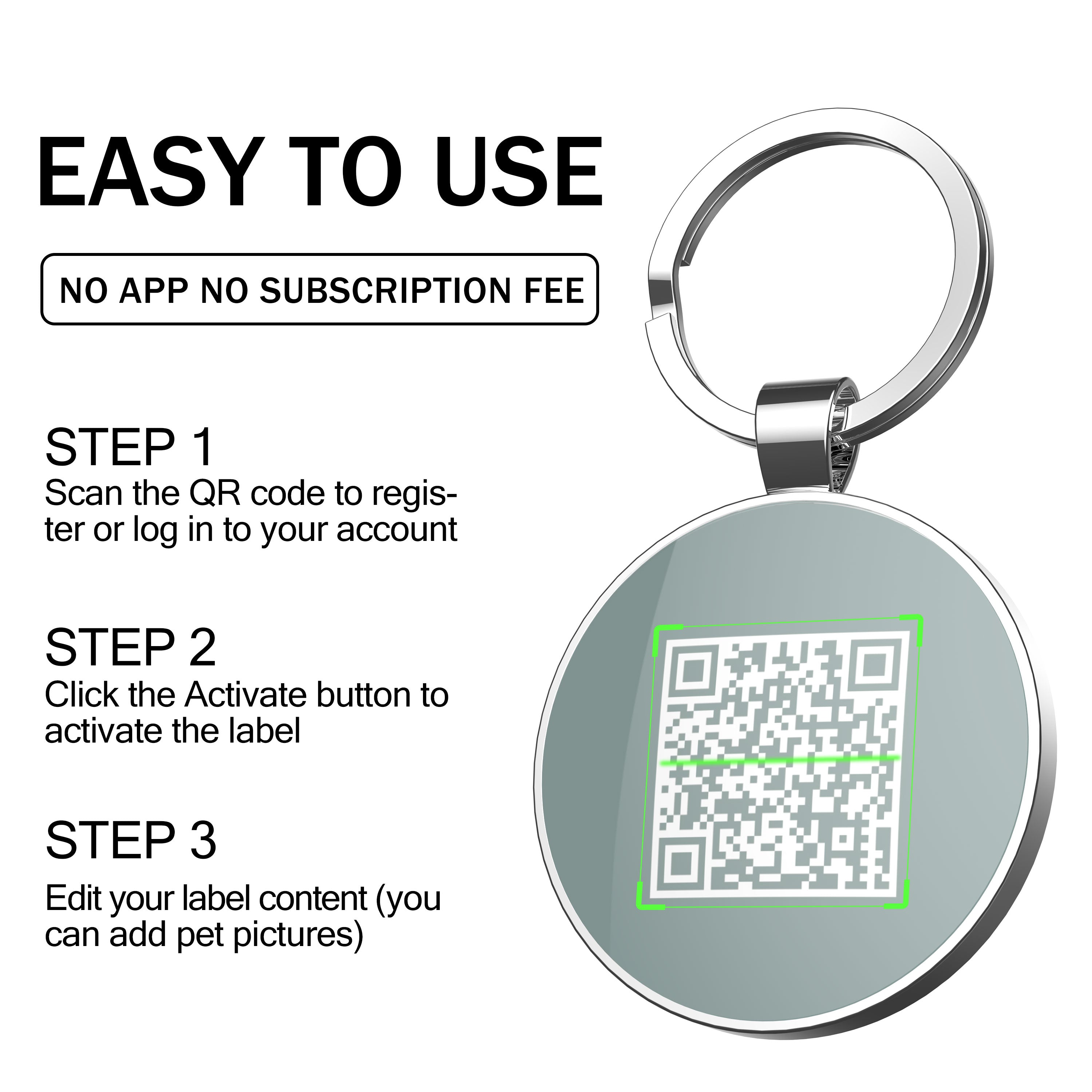 QR code pet tag Dog breeds tags-Great Dane