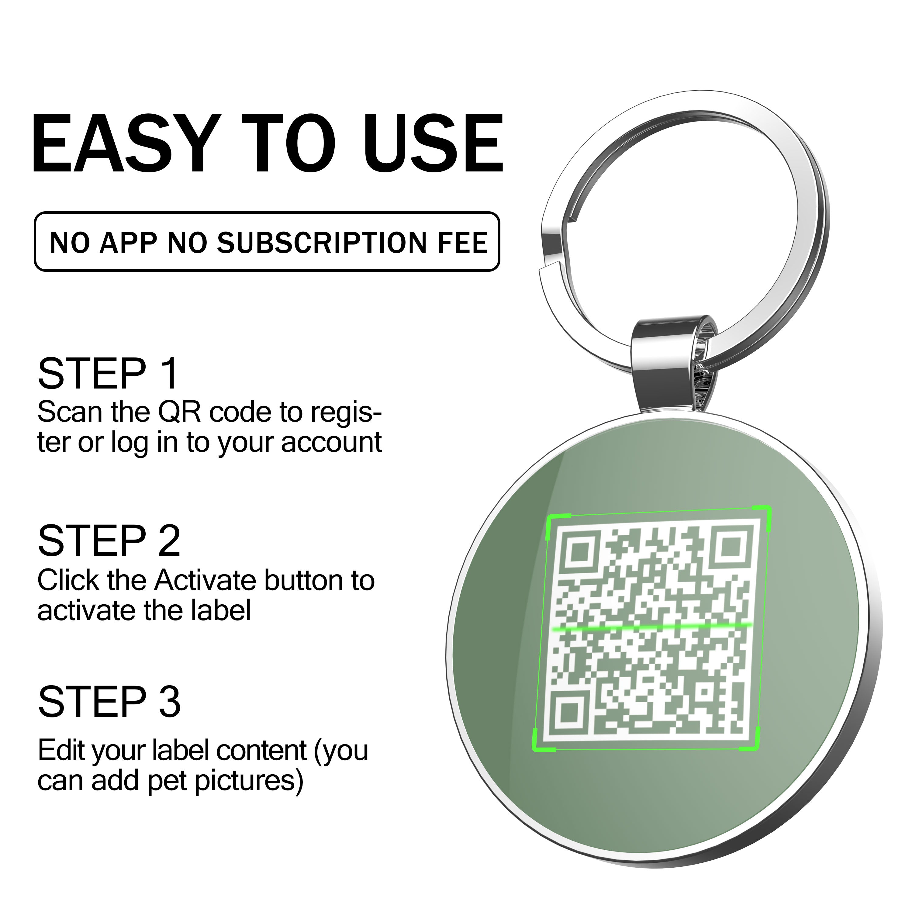 QR code pet tag Dog breeds tags-German Shepherd