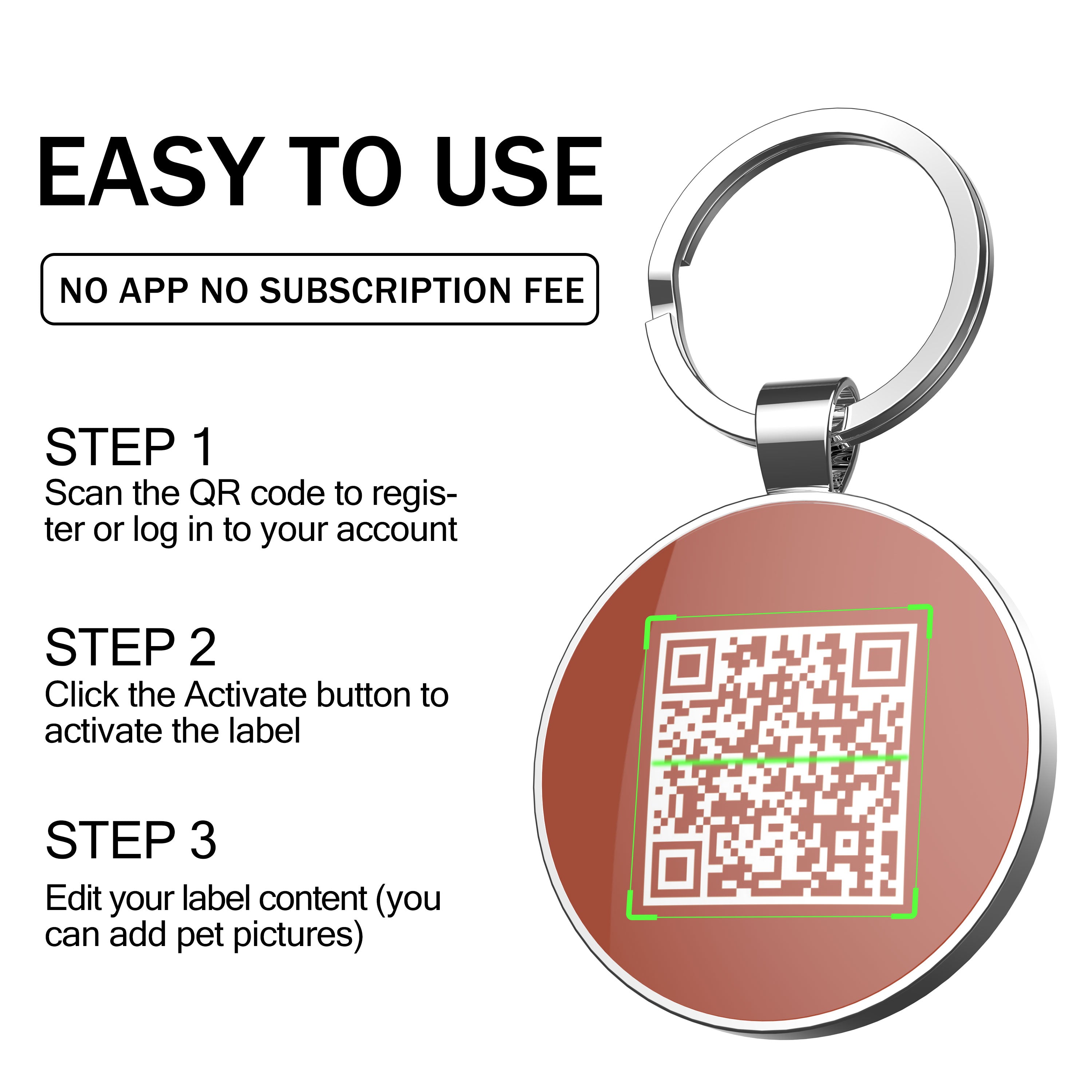 QR code pet tag Dog breeds tags-Basset Hound