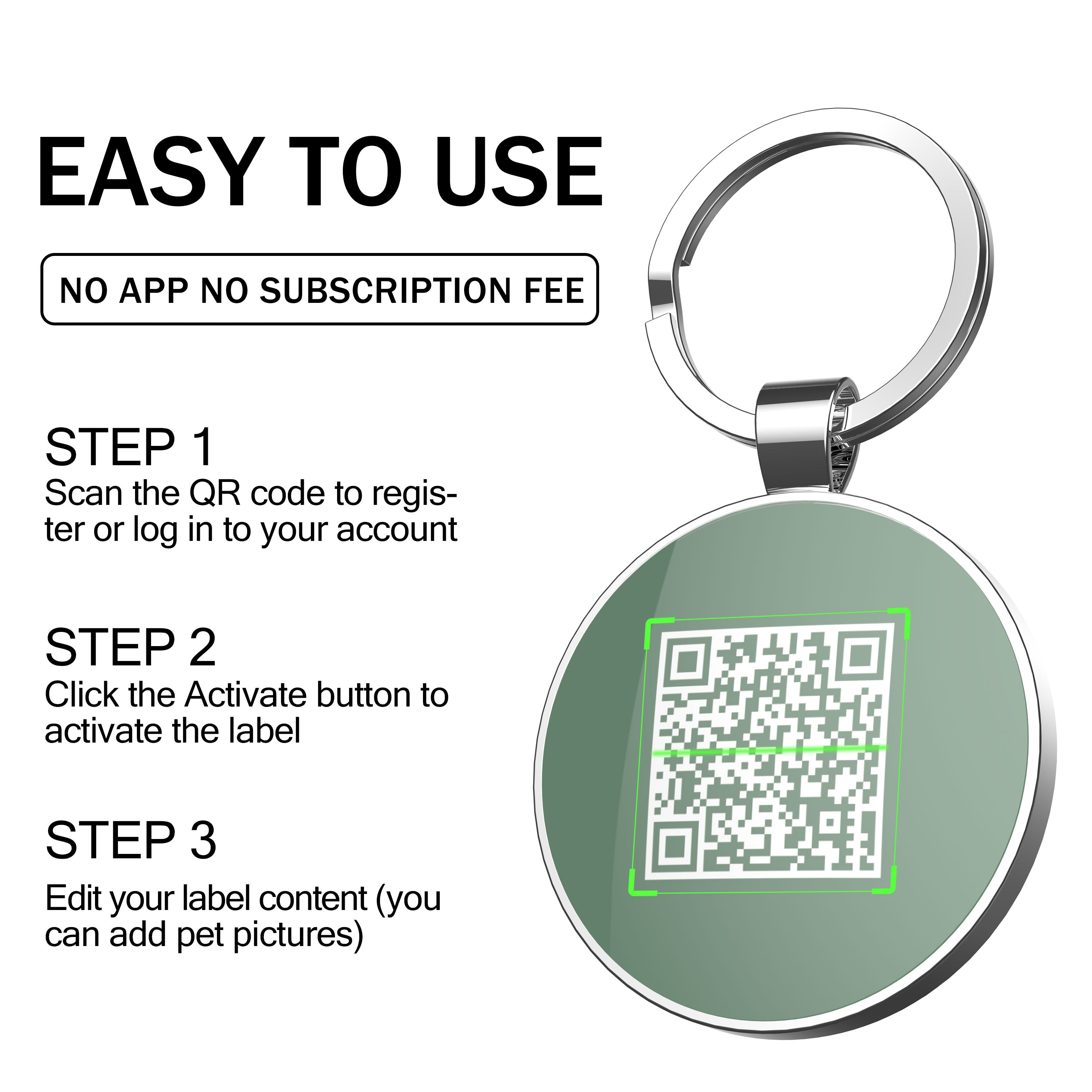 QR code pet tag Dog breeds tags-Beagle