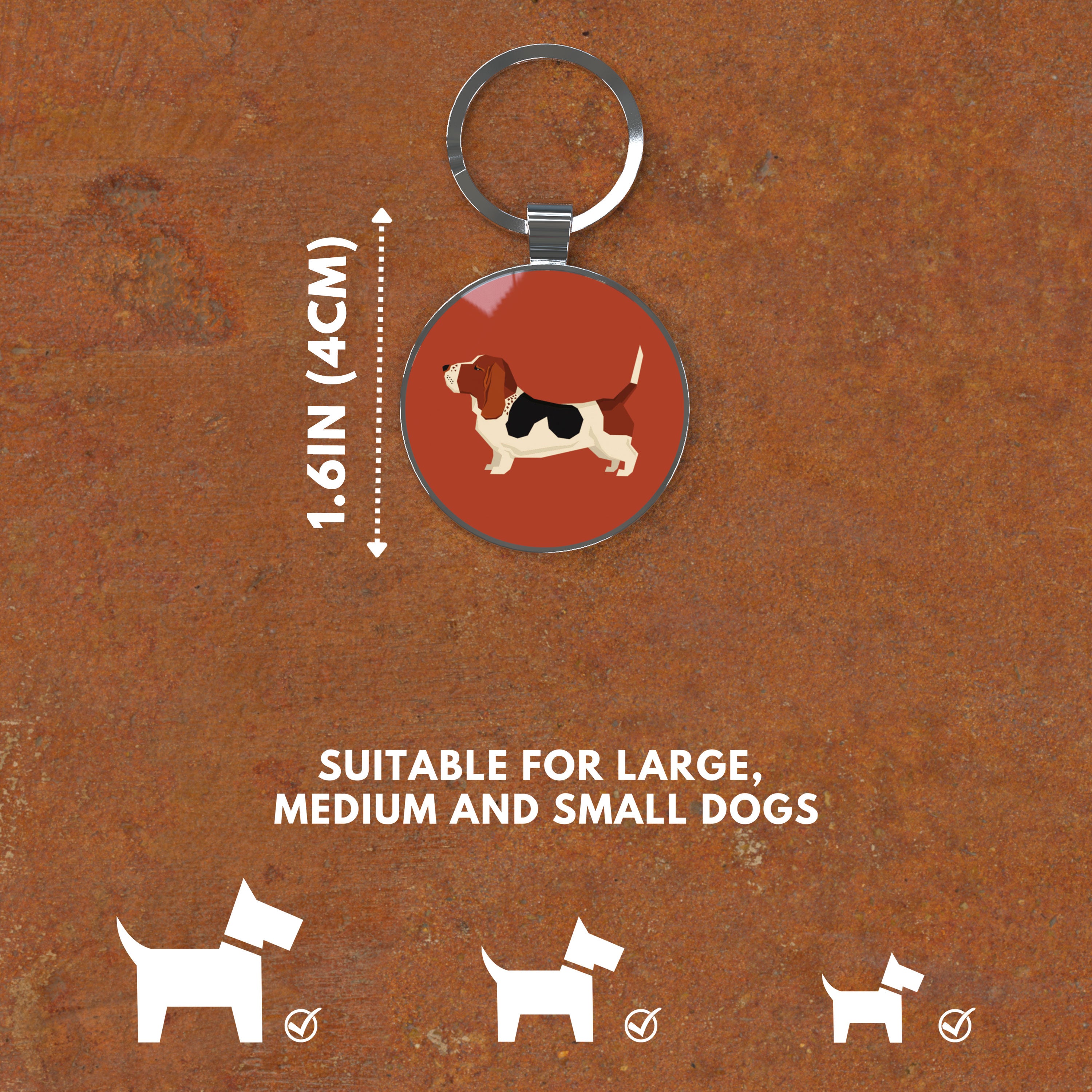 QR code pet tag Dog breeds tags-Basset Hound