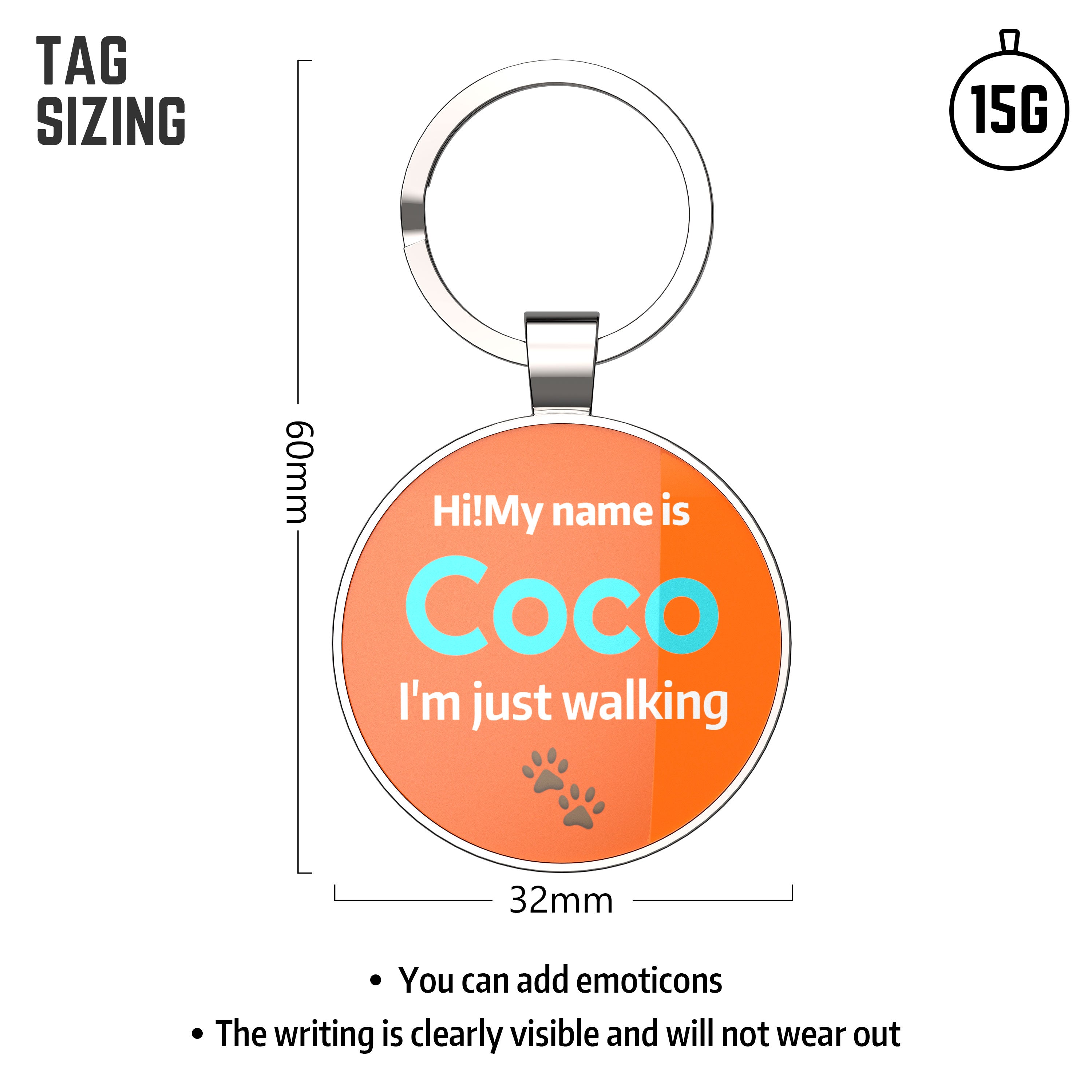 QR code pet tag Colorful text-NO.170902