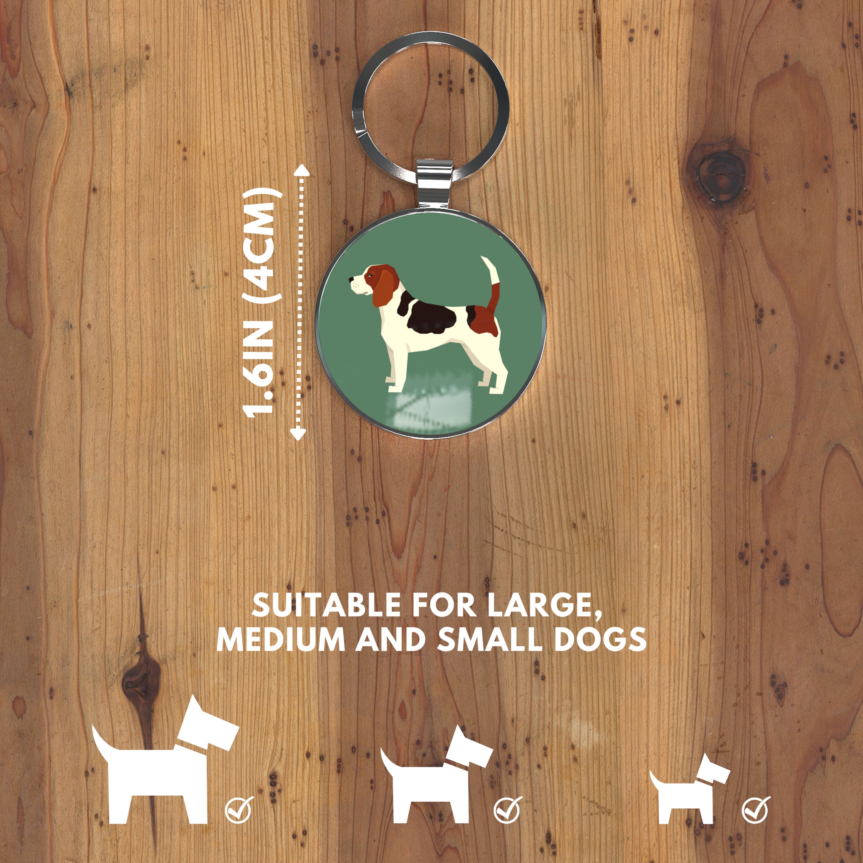 QR code pet tag Dog breeds tags-Beagle