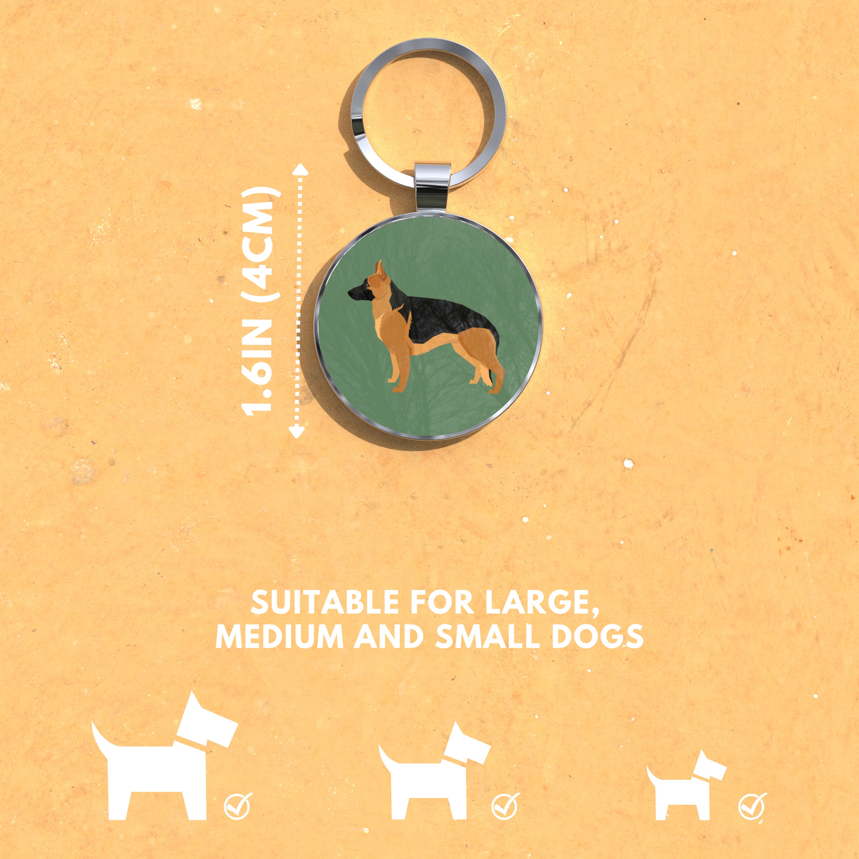 QR code pet tag Dog breeds tags-German Shepherd