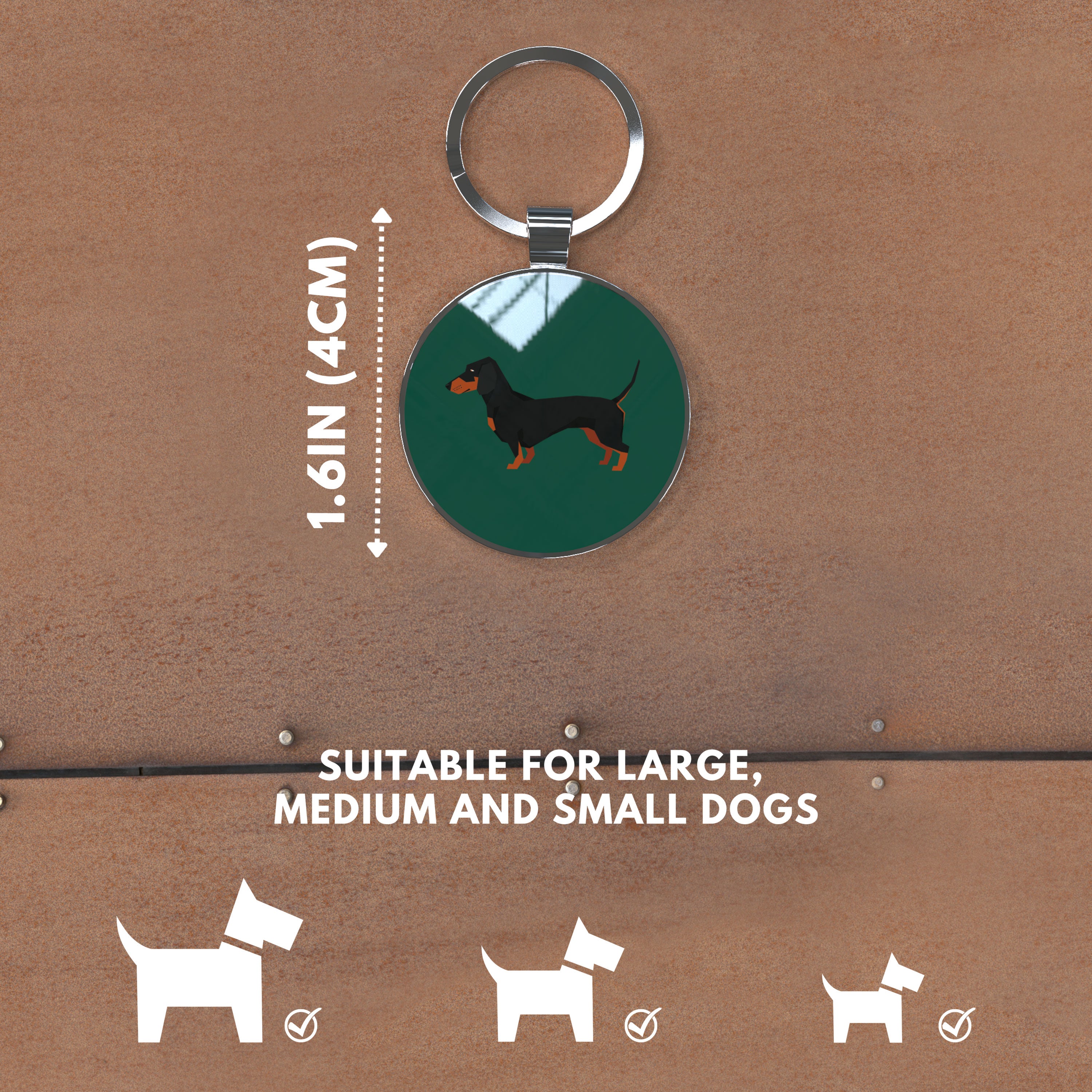 QR code pet tag Dog breeds tags-Dachshund