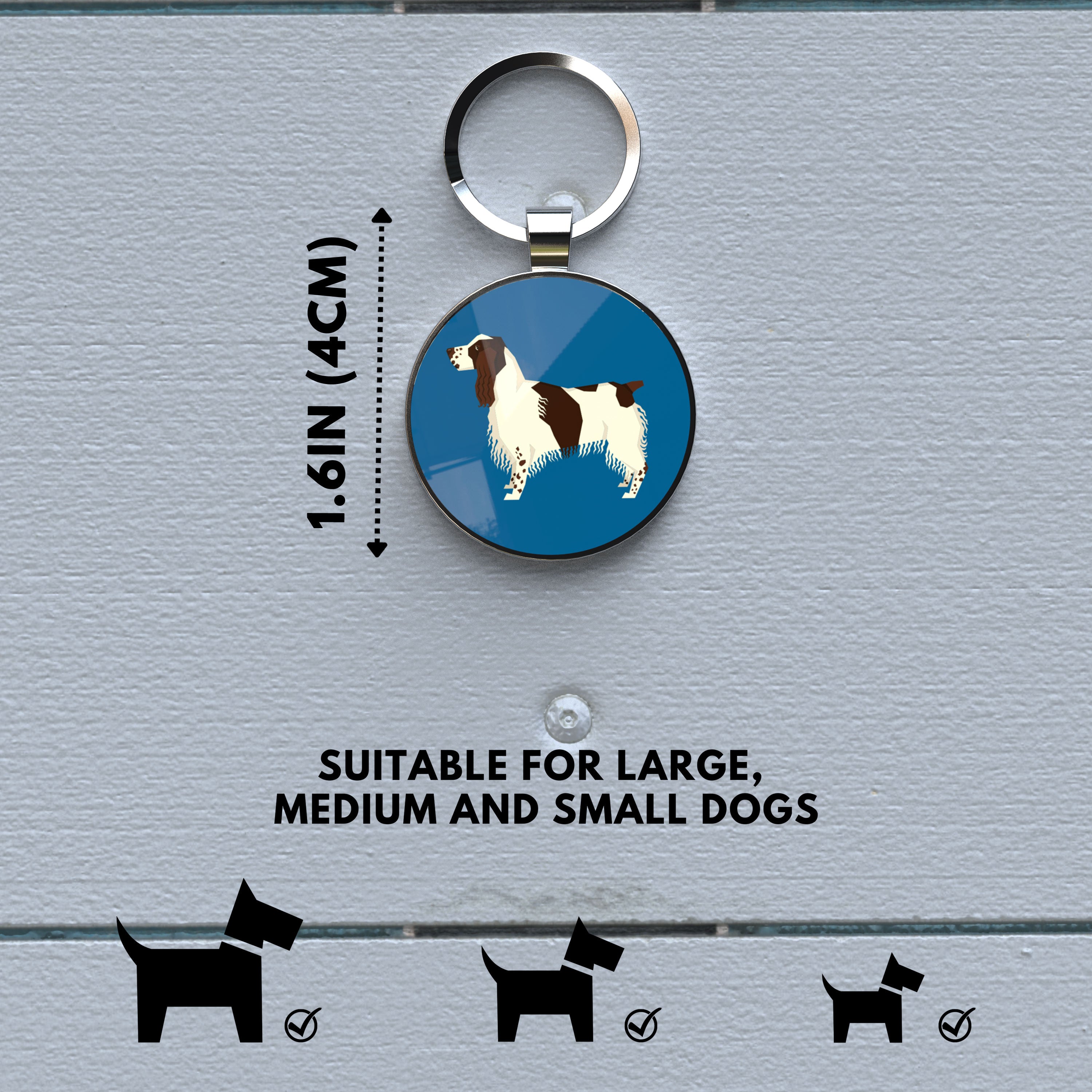 QR code pet tag Dog breeds tags-English Springer Spaniel