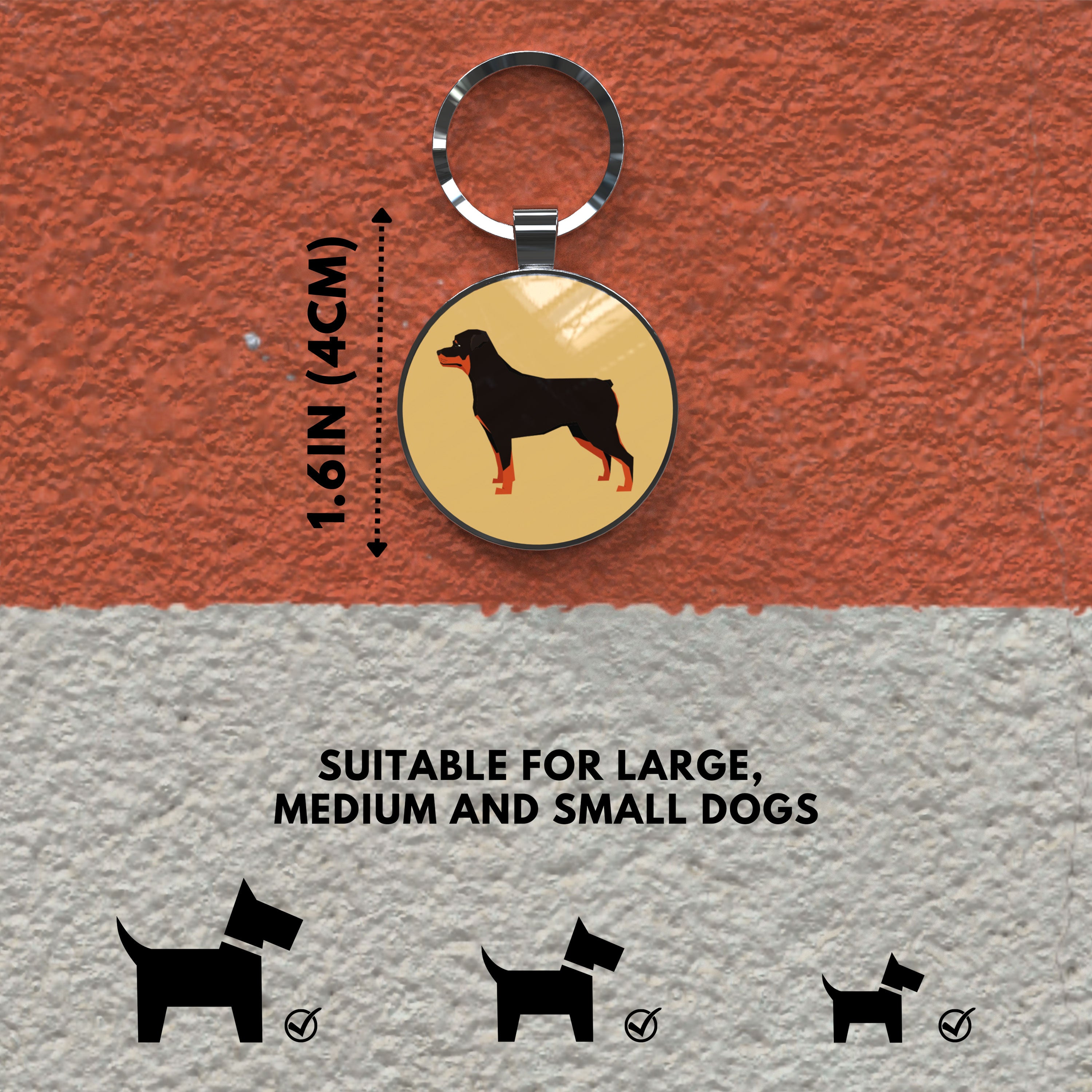 QR code pet tag Dog breeds tags-Rottweiler